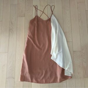 Forever 21 Brown and Cream Flowy Dress